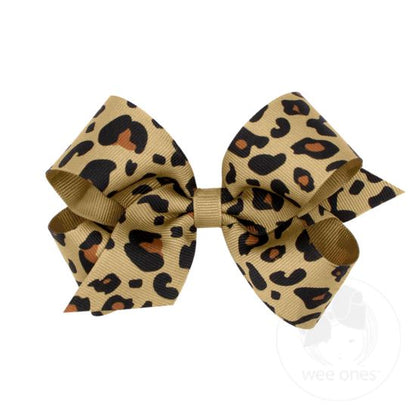 Leopard Medium Hair Bows