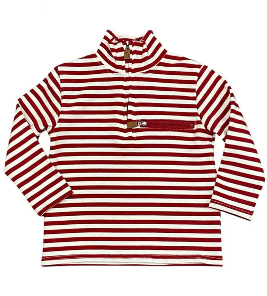 Kingston Maroon Stipe Pullover