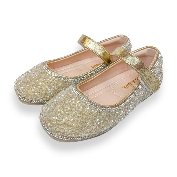 Light Gold Bead Stone Shoe