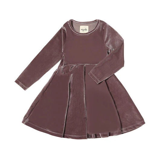 Merilee Plum Velvet Dress