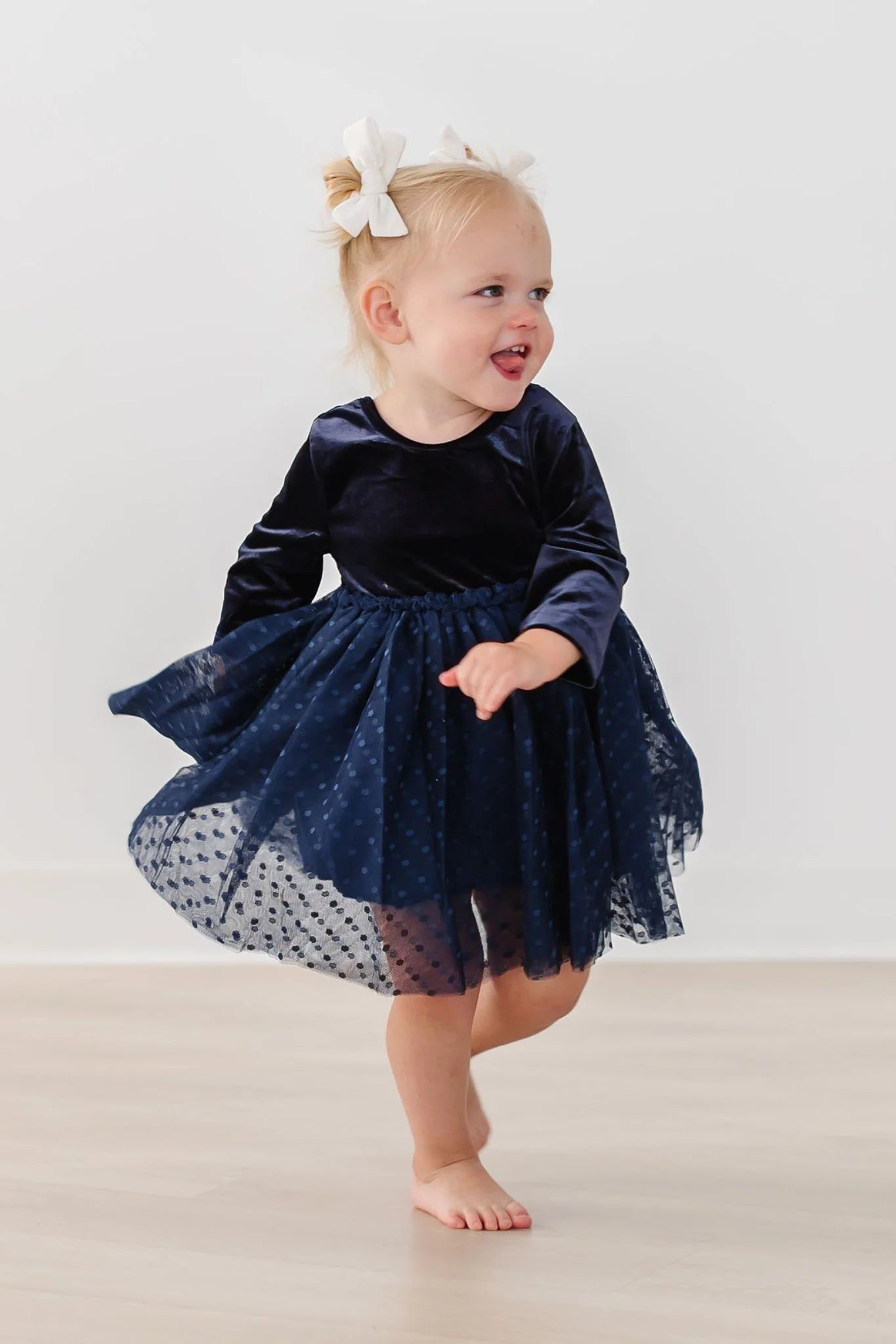 Navy Velvet Tutu Dress