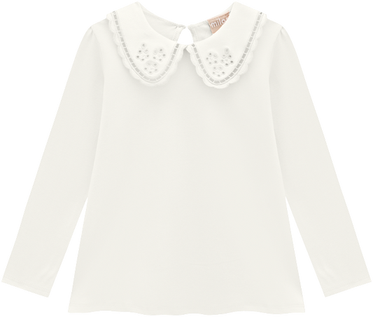 Ivory Lace Collar Shirt