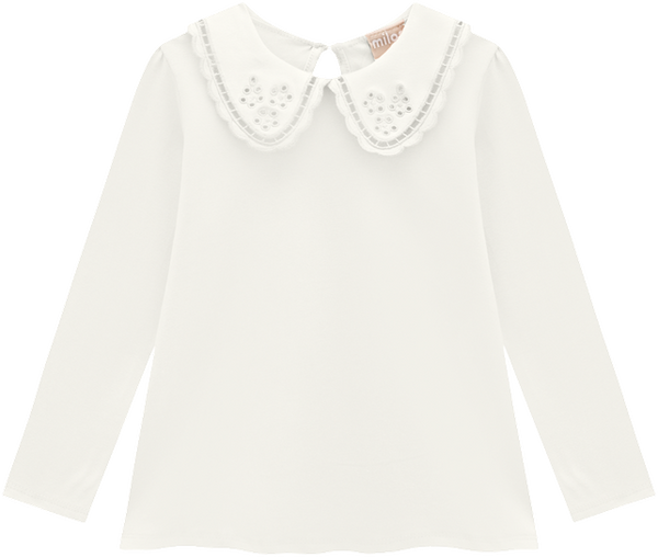 Ivory Lace Collar Shirt