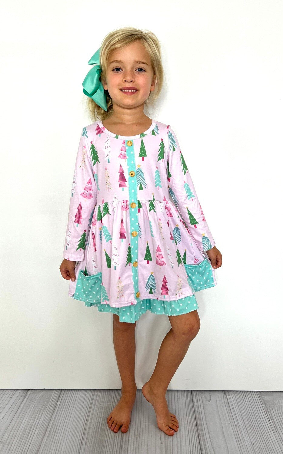 Pink Pine Twirl Dress