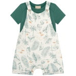 Palm Leaf Beach Overall Set