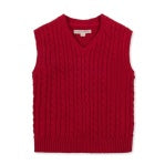 Red Cable Sweater Vest