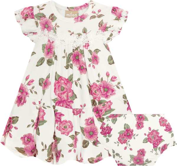 Pink Floral Dress with Bloomers