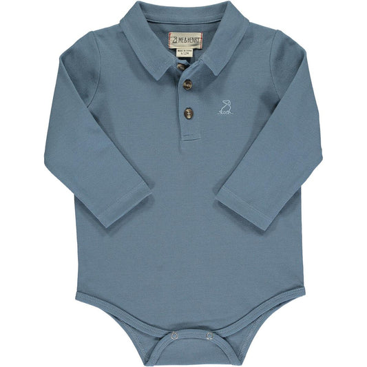 Seymour Blue Polo Onesie