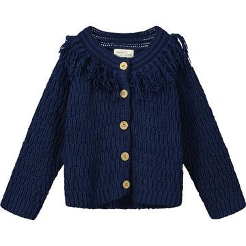 Indigo Chunky Knit Cardigan