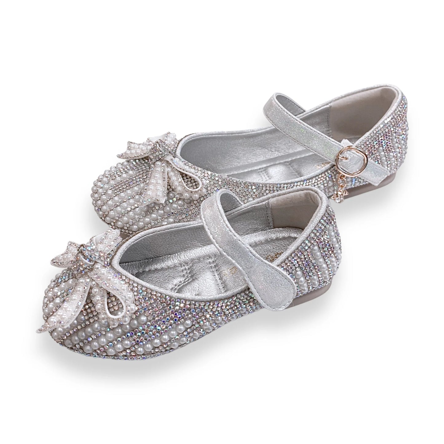 Silver Pearl Rhinestone Shoes