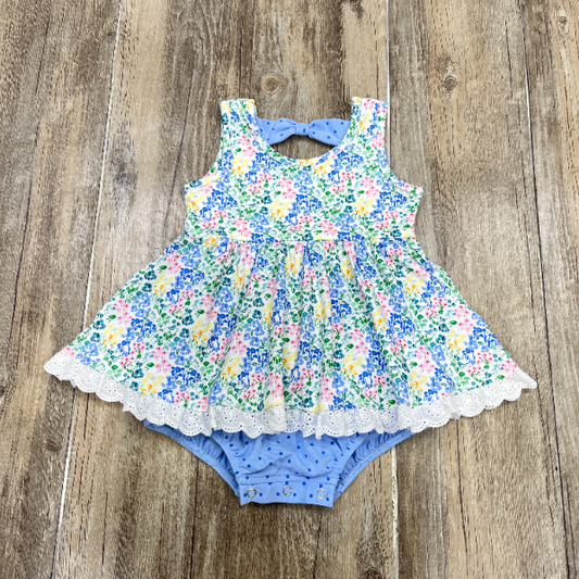 Watercolor Garden Eyelet Bubble Dress