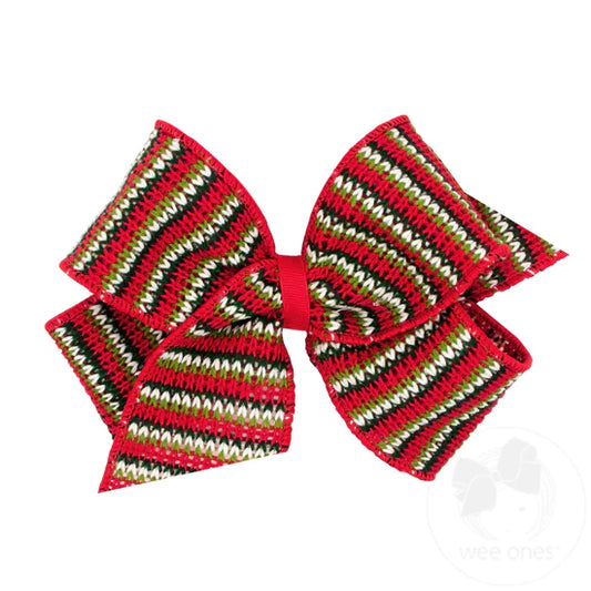 Christmas Sweater Hair Bow