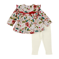 Floral Gauze Tunic and Legging Set