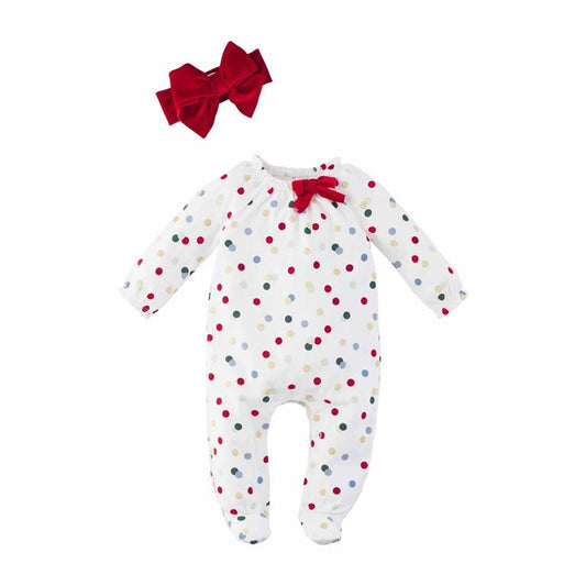 Polka Dot Baby Sleeper Set