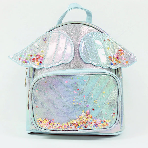 Angel Wings Iridescent Backpack - Blue