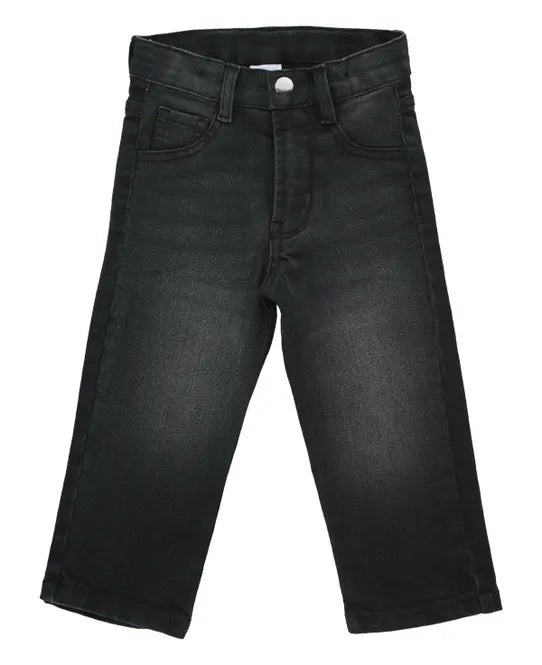 Black Wash Straight Jeans