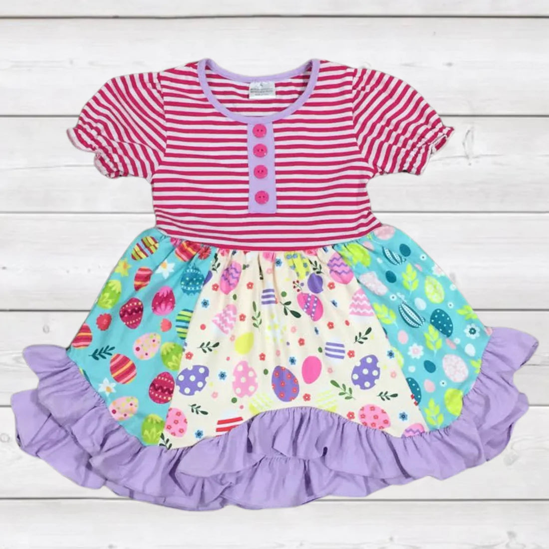 Easter Eggs Ruffle Dress