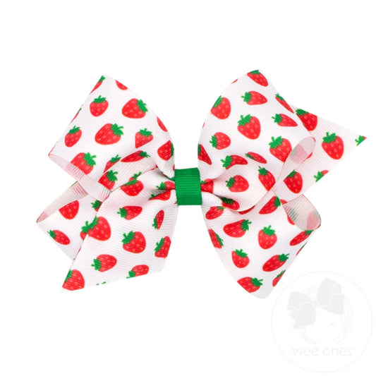 Strawberry Medium Hair Bow