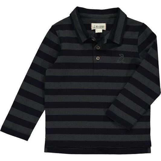 Sumter Navy/Grey Stripe Polo