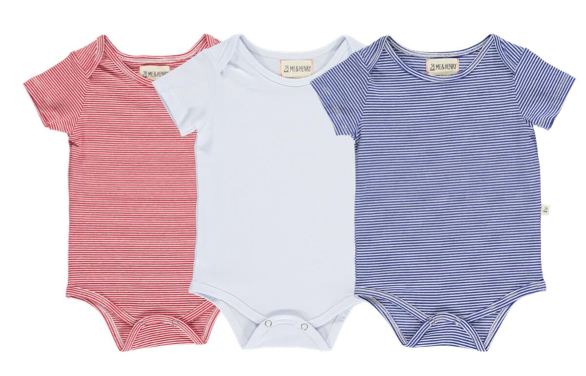 Walty 3 Pack Onesies Red,White,Blue